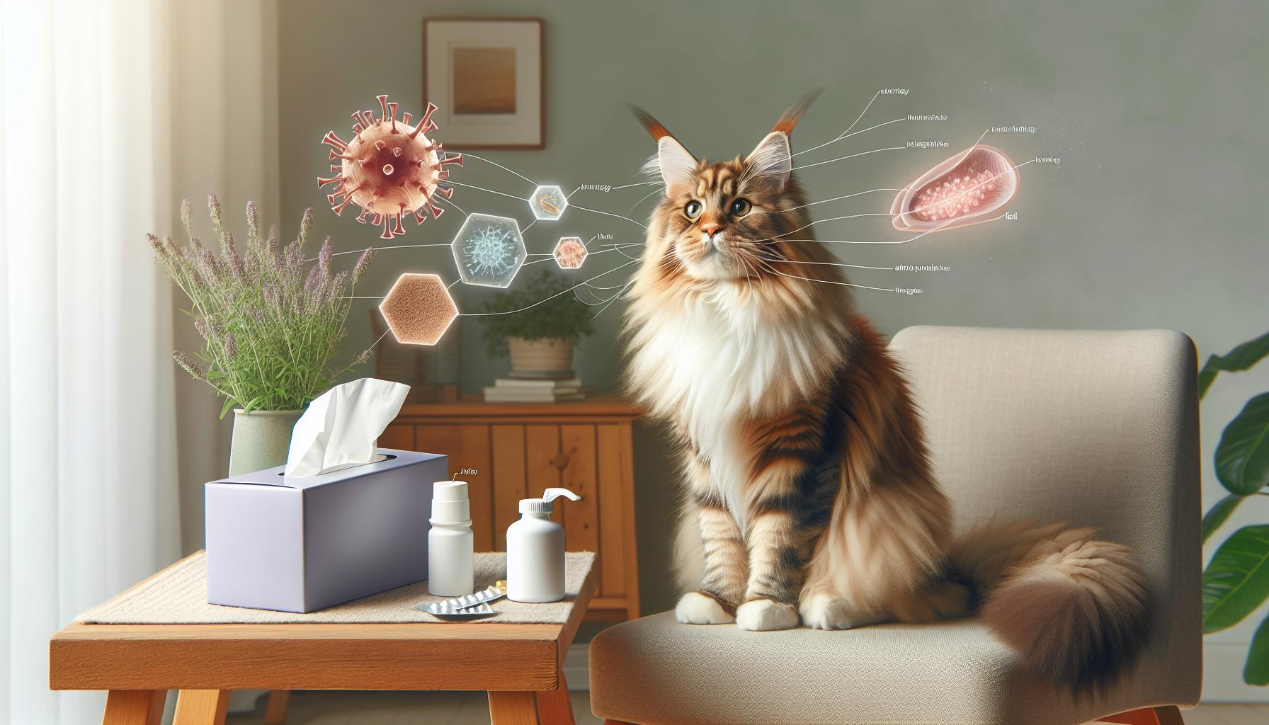 Mainská mývalí kočka a alergie