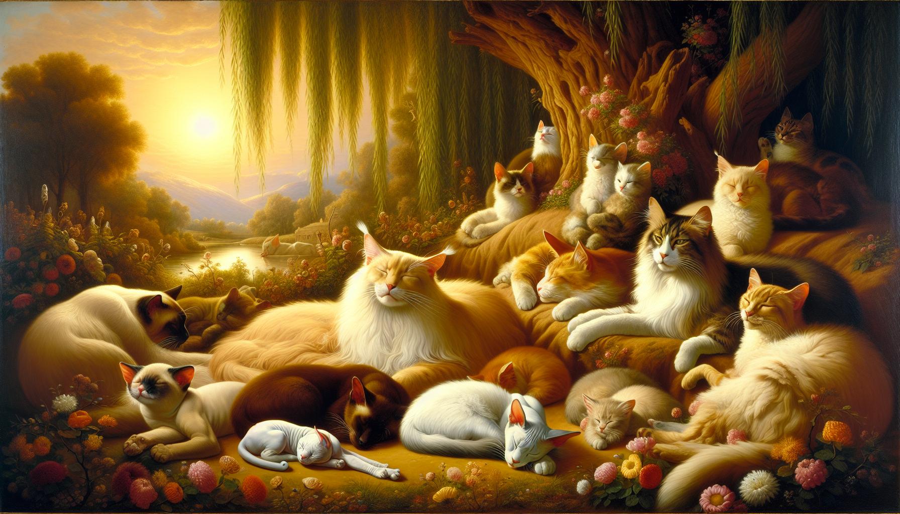 Spánek koček ve zlatém věku